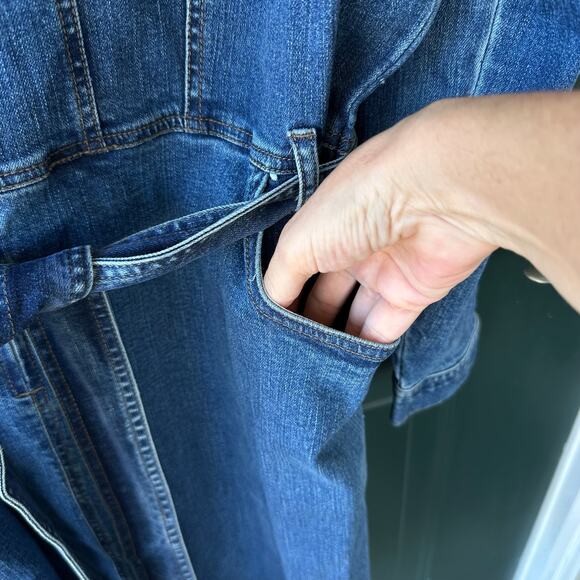 NEW Candace Cameron Bure QVC Denim Zip Front Dress 20 Plus Size Fall Casual Chic - Picture 7 of 11